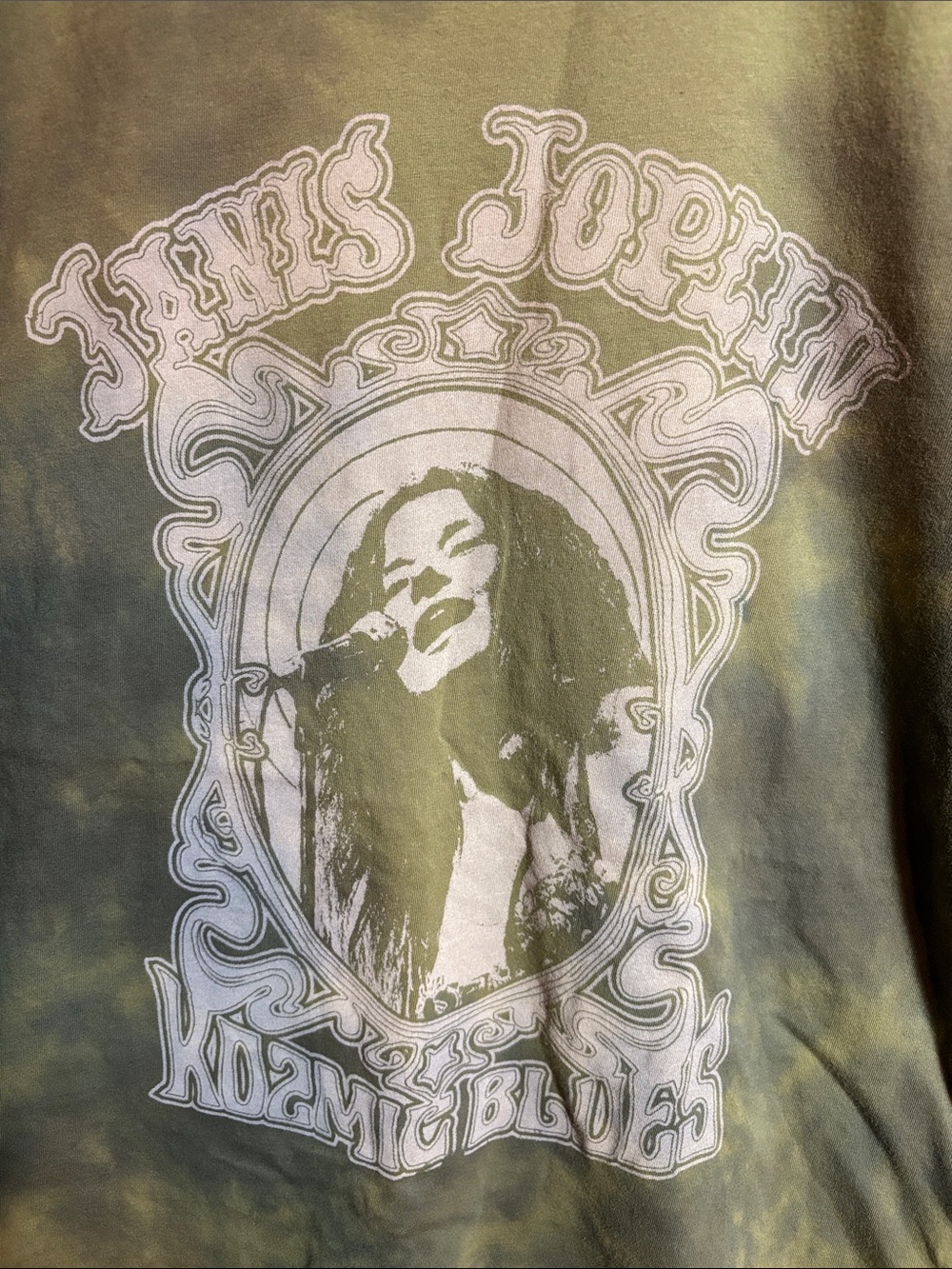 Janis Joplin Olive Graphic T-Shirt - Picture 2 of 6